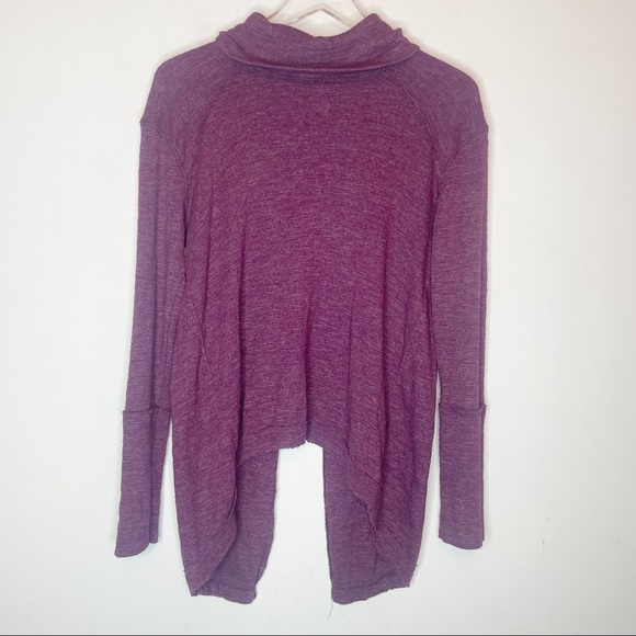 Free People Split Back Turtleneck in Plum. Size small - Picture 4 of 11